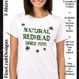 Camiseta Funny Redhead Response Personalizado, Fiesta de No