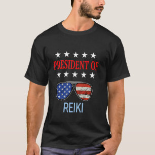 Camiseta Funny Reiki Healing Accessories Usa Flag Therapist