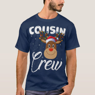 Camiseta Funny Reindeer Xmas Lights Cousin Crew Reindeer Ch