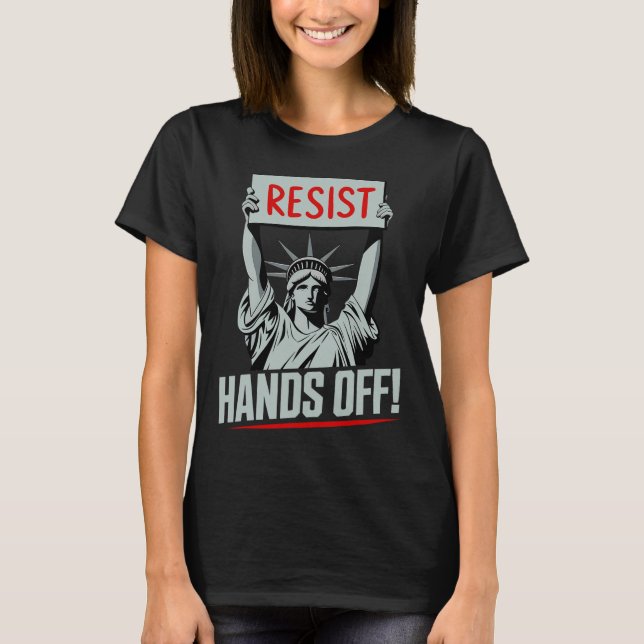 Camiseta Funny Resist Handsoff Usa (Anverso)