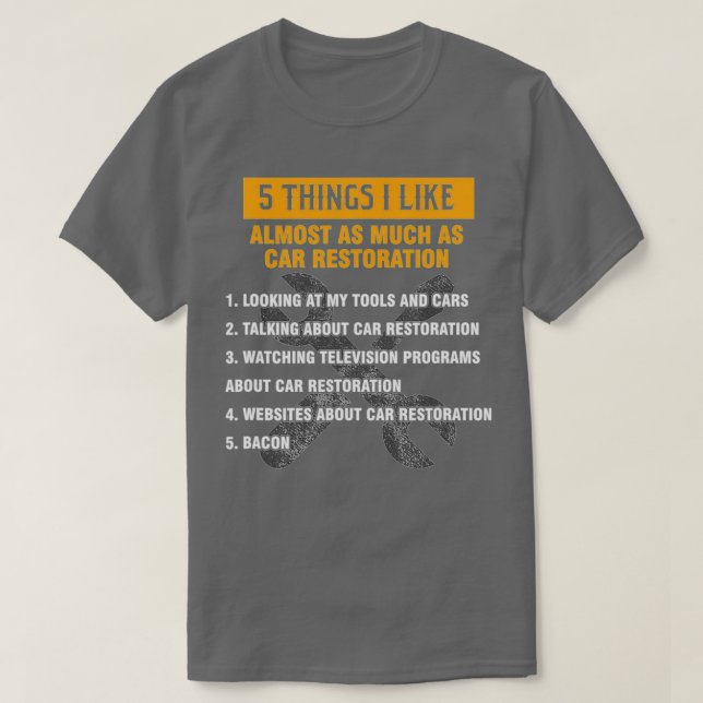 Camiseta Funny Restaurador de coches de desconexión de rest (Diseño del anverso)