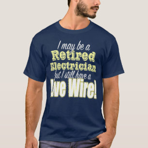 Camiseta Funny Retirado Electricista Diseño de Cable en Viv