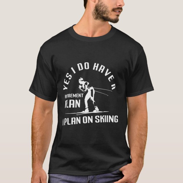 Camiseta Funny Retirement Skiing  (Anverso)