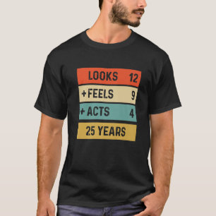 Camiseta Funny Retro 25 Años Nacidos En 1999
