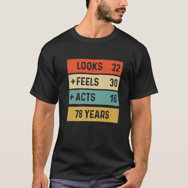 Camiseta Funny Retro 78º Cumpleaños 78 Años Nacidos En 1944 (Anverso)