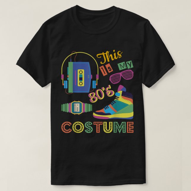 Camiseta Funny Retro 80s Costume Party Design (Diseño del anverso)