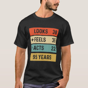 Camiseta Funny Retro 95º Cumpleaños 95 Años Nacido En 1922