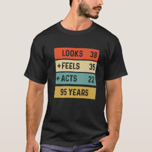 Camiseta Funny Retro 95º Cumpleaños 95 Años Nacido En 1922