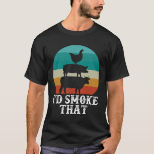 Camiseta Funny Retro Bbq Fiesta Fumador Chef papá regalo I