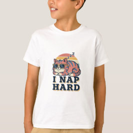 Camiseta Funny Retro Cat Kids Graphic T-Shirt