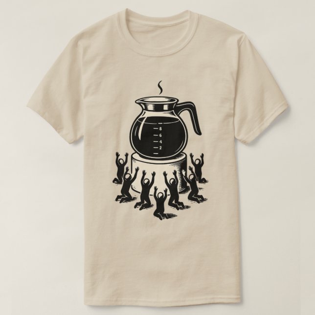 Camiseta Funny Retro Coffee – Worship Coffee (Diseño del anverso)