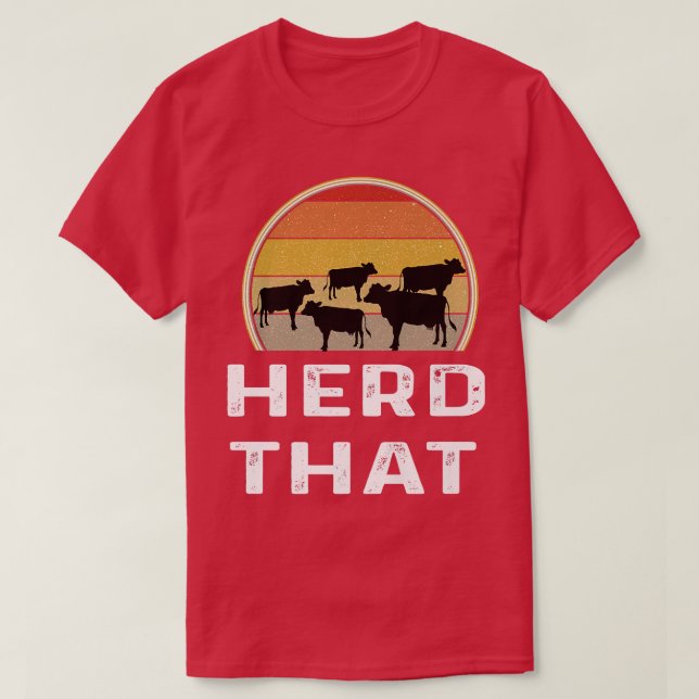 Camiseta Funny Retro Cow Farmer Dairy Farming Herd That Cat (Diseño del anverso)