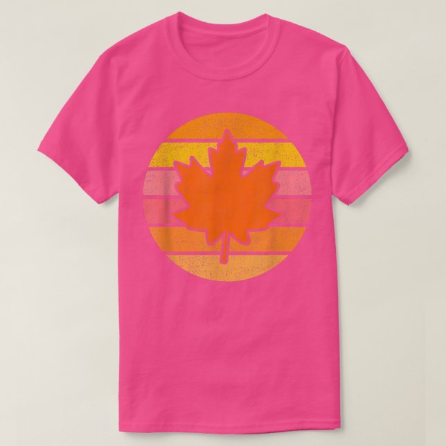 Camiseta Funny Retro Cute Hoja de Maple Feliz Otoño Que (Diseño del anverso)
