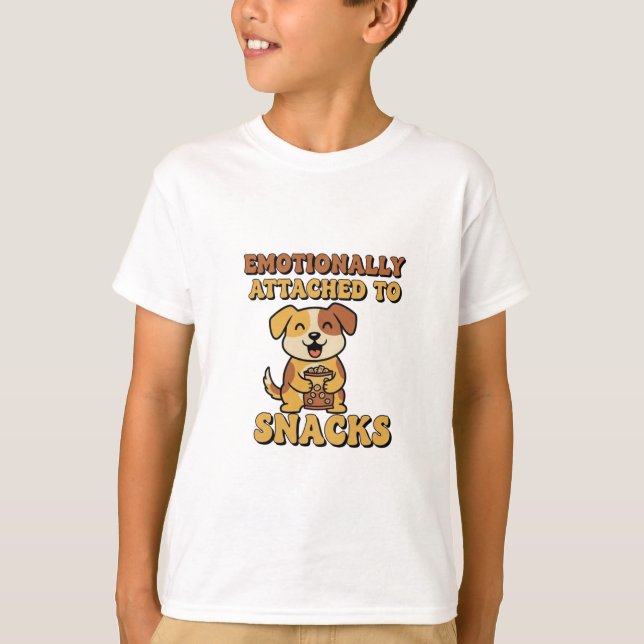 Camiseta Funny Retro Dog Snack Kids T-Shirt (Anverso)