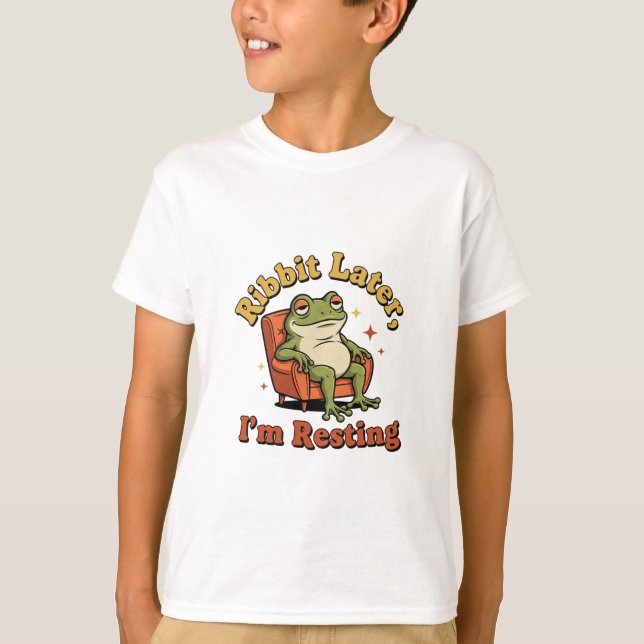 Camiseta Funny Retro Frog Kids Graphic T-Shirt (Anverso)