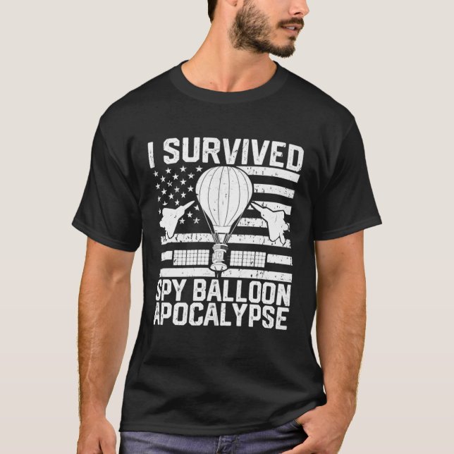 Camiseta Funny Retro I Survived Chinese Spy Balloon Apocaly (Anverso)