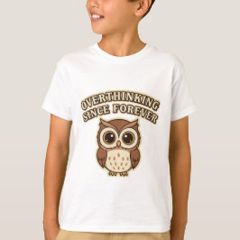 Camiseta Funny Retro Owl Thinking Kids T-Shirt