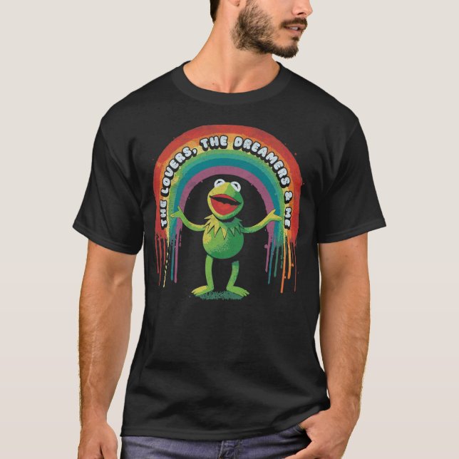 Camiseta Funny Retro Rainbow Frog Connection The Lovers The (Anverso)