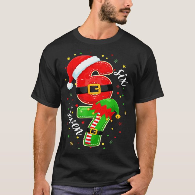 Camiseta Funny Retro Six Seven Christmas 67 Xmas  (Anverso)