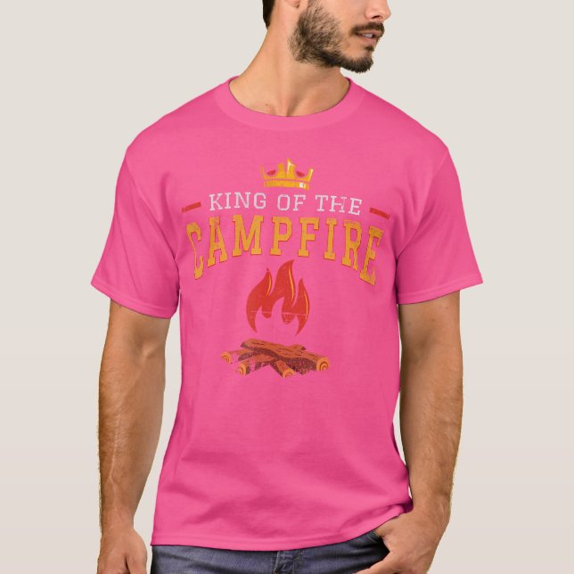 Camiseta Funny Rey De La Camisas De Fogata Para El Exterior (Anverso)