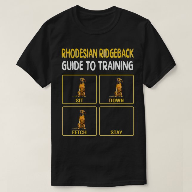 Camiseta Funny Rhodesian Ridgeback Guide To Training Dog Ob (Diseño del anverso)