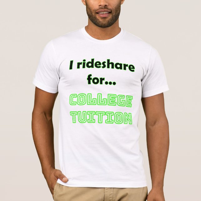 Camiseta Funny Rideshare Driver T-Shirt | Colegio (Anverso)
