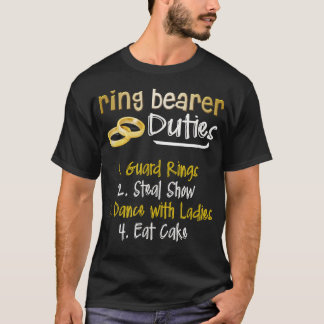 Camiseta FUNNY RING BEARER DEBATES Boda ACOGEDOR 