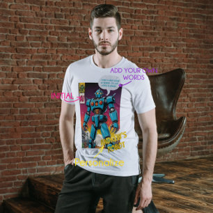 Camiseta Funny Robot Comic Book Art Style Tee personalizado