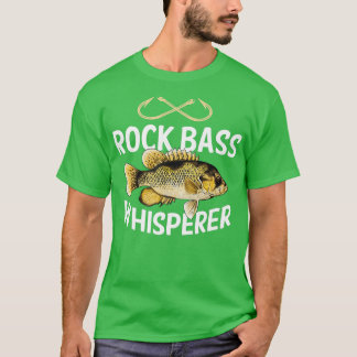 Camiseta Funny Rock Bass Fishing Freshwater Fish 