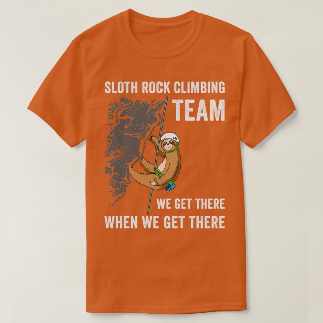 Camiseta Funny Rock Climbing Rock Climber Gift Sloth Lover (Diseño del anverso)