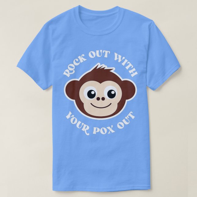 Camiseta Funny Rock Out With Your Pox Out Monkey Pox Gift (Diseño del anverso)
