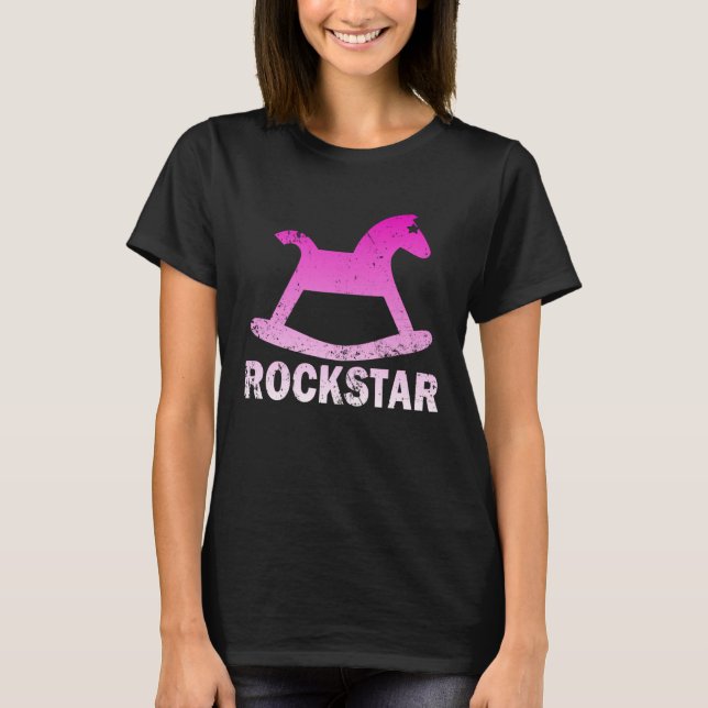 Camiseta Funny Rockstar Rocking Horse (Anverso)