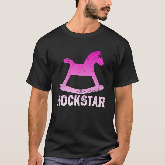 Camiseta Funny Rockstar Rocking Horse Pullover Hoodie (Anverso)