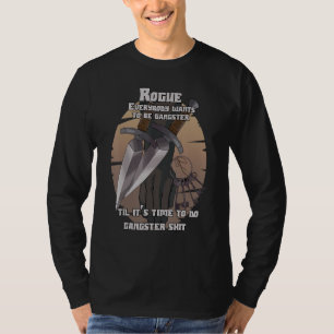 Camiseta Funny Rogue Gangster Dagger Tabletop Rpg Gamer