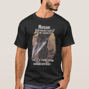 Camiseta Funny Rogue Gangster Dagger Tabletop Rpg Gamer