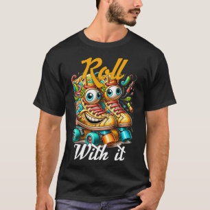 Camiseta Funny Roll con él patinaje sobre ruedas de Nueva Y