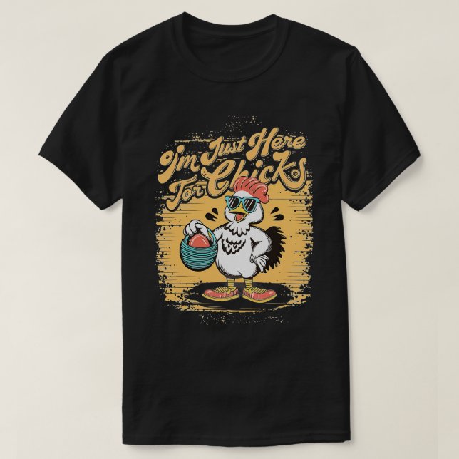 Camiseta Funny Rooster Huevo de Pascua Hunter Guay Chicken  (Diseño del anverso)