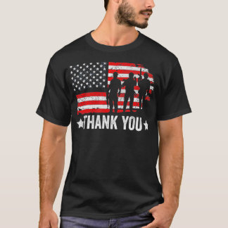 Camiseta Funny ropa militar de bandera estadounidense graci