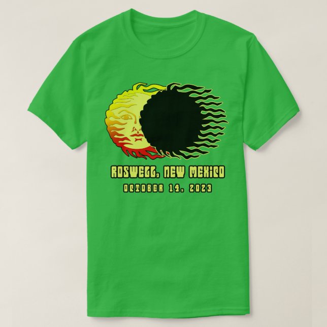 CAMISETA FUNNY ROSWELL NUEVO MÉXICO SOLAR ECLIPSE 2023 (Diseño del anverso)