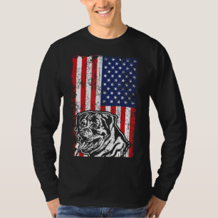 Camiseta Funny Rottweiler Perro Lover Propietario Bandera A