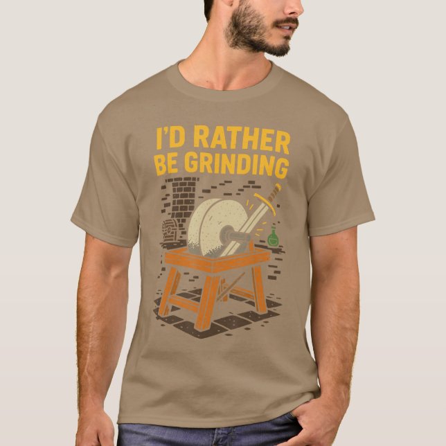 Camiseta Funny RPG Gaming Pun Game Grinding Farming Loot Fa (Anverso)