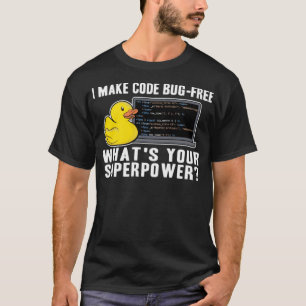 Camiseta Funny Rubber Duck Debugging Superpower Coding labr
