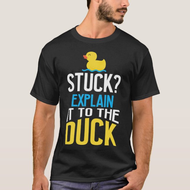 Camiseta Funny Rubber Duck Programación Bug Debugging Labra (Anverso)