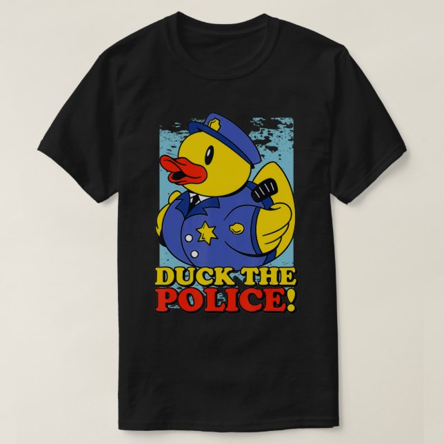 Camiseta Funny Rubber Duckie Duck The Police Taking A Bath  (Diseño del anverso)