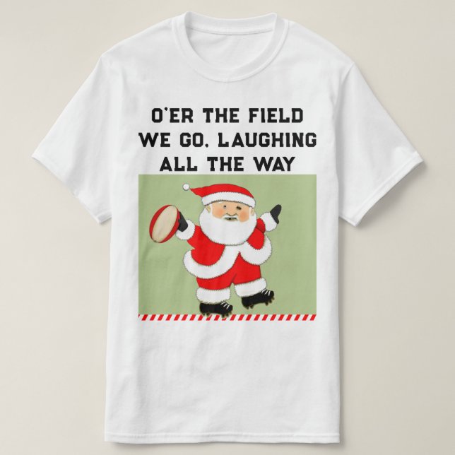 Camiseta Funny Rugby Navidades (Diseño del anverso)
