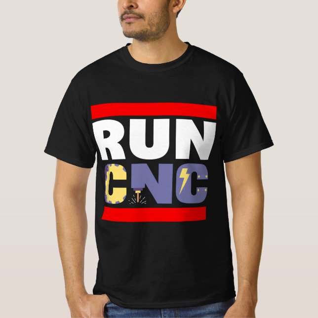 CAMISETA FUNNY RUN CNC MACHINIST ENGINEER MECHANIC OPERATOR (Anverso)