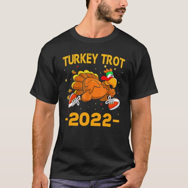 Camiseta Funny Run Turkey Trot 2022 Huffin The Stuffin Than (Anverso)