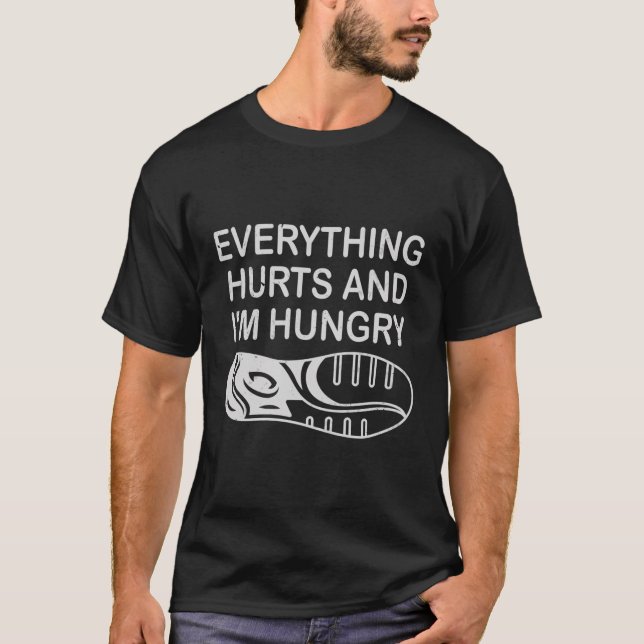 Camiseta Funny Runner Corriendo Todo Duele Y Estoy Hung (Anverso)