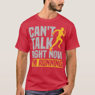 Camiseta Funny Runner No Puede Hablar Ahora Mismo Estoy Eje