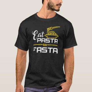 Camiseta Funny Runners T-Shirt - Eat Pasta Run Fasta